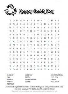 Earth Day Wordsearch