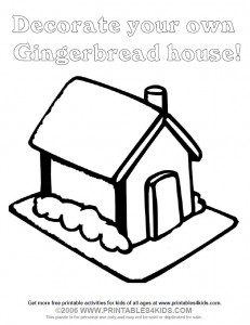 Gingerbread House Coloring Activity