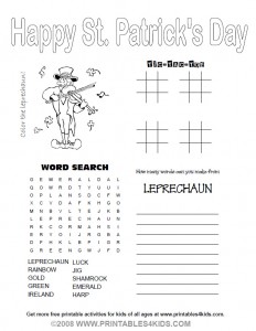 Patricks  Coloring Pages on Size Or Download St  Patrick   S Day Activity Sheet As A Pdf File