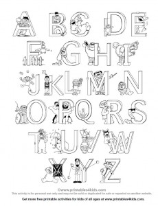 Sesame Street Alphabet Coloring Sheet