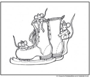 Mice Playing in Ice Skates