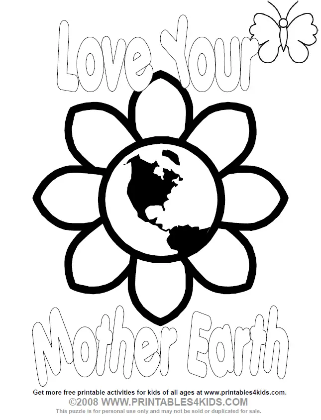 earth day activities for kids. Love Your Mother Earth Day