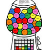 gumball addition subtraction graphing color by number worksheet