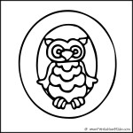 Alphabet Coloring Page Letter O Owl