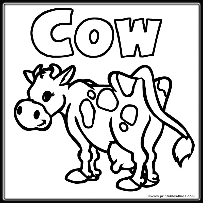 Cows Coloring Pictures