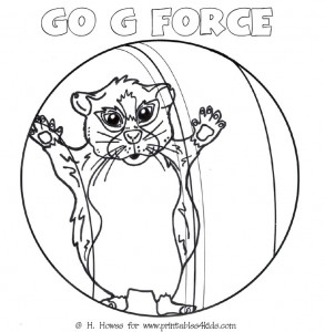 G Force Hamster in Ball Coloring Page