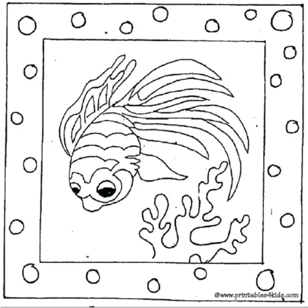 fish pictures for coloring. cartoon fish coloring page