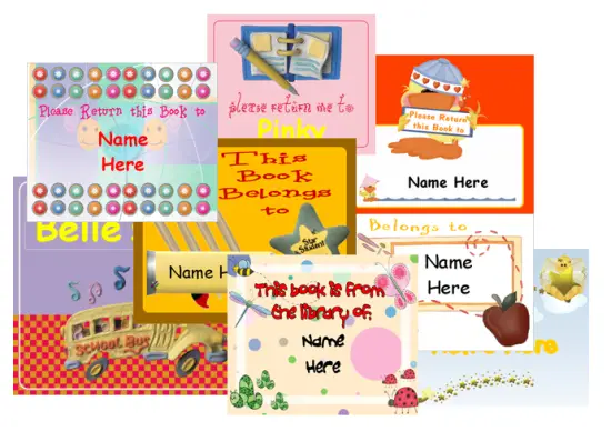 print and personalize book labels for kids