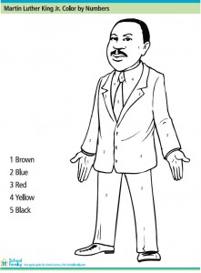 Martin Luther King Jr Color By Number