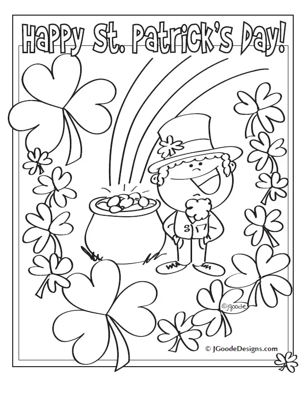 luther vandross Leprechaun And Shamrock Coloring Pages