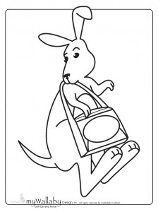 MyWallaby Kangaroo Coloring Page