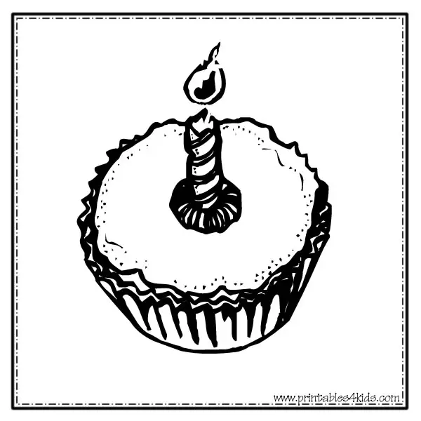 cupcake coloring pages kids. Cupcake Coloring Page