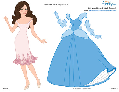 Printable Princess Kate Paper Doll Royal Wedding