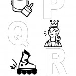 Letters P, Q, R