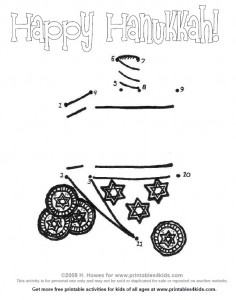 Hanukkah Dreidel Dot to Dot Printable