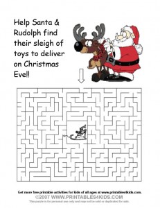 Santa and Rudolf Maze