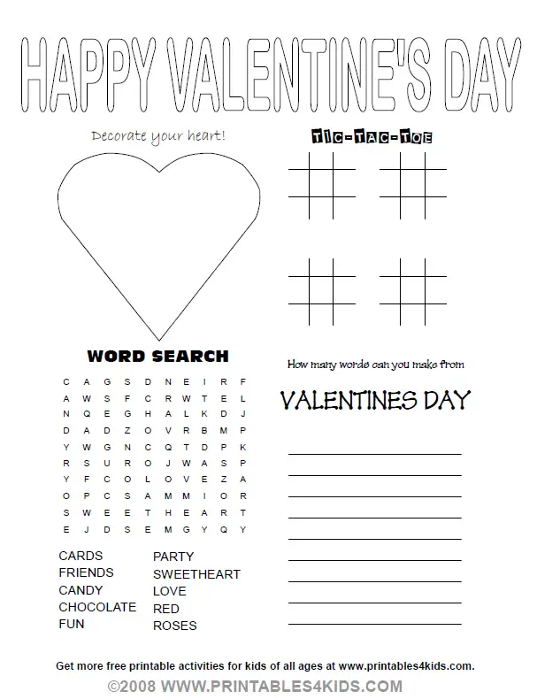 Free Printable Valentine Activities 47 OFF