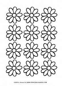 Page of Daisies to cut and color