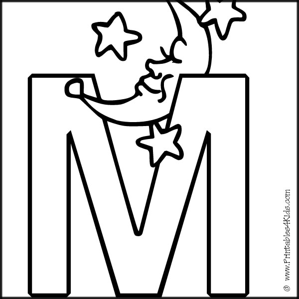 Alphabet Coloring Pages M