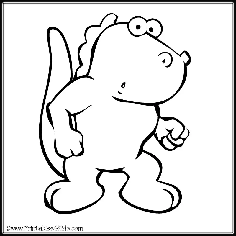 Download Funny Dinosaur Coloring Page : Printables for Kids - free word search puzzles, coloring pages ...