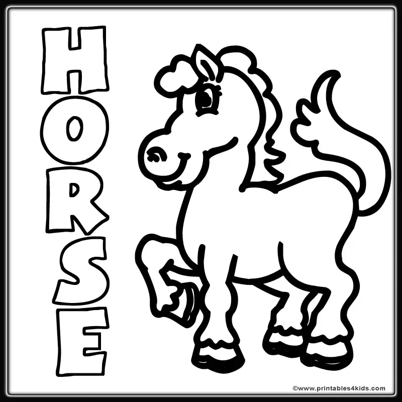 friendly horse coloring page printables for kids free word search puzzles coloring pages and other activities