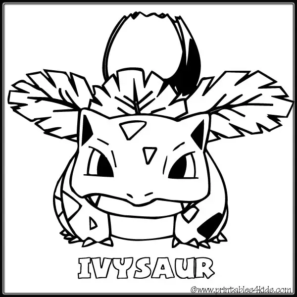 pokemon coloring pages ivysaur