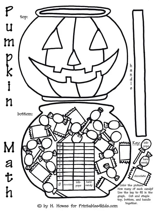 Halloween Pumpkin Math Graphing Worksheet : Printables for Kids – free