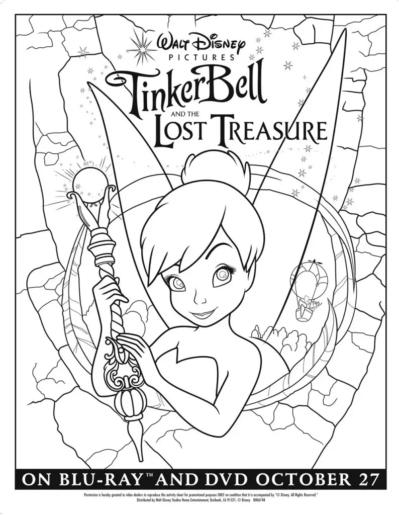 Tinker Bell and the Lost Treasure Coloring Page – Printables for Kids ...