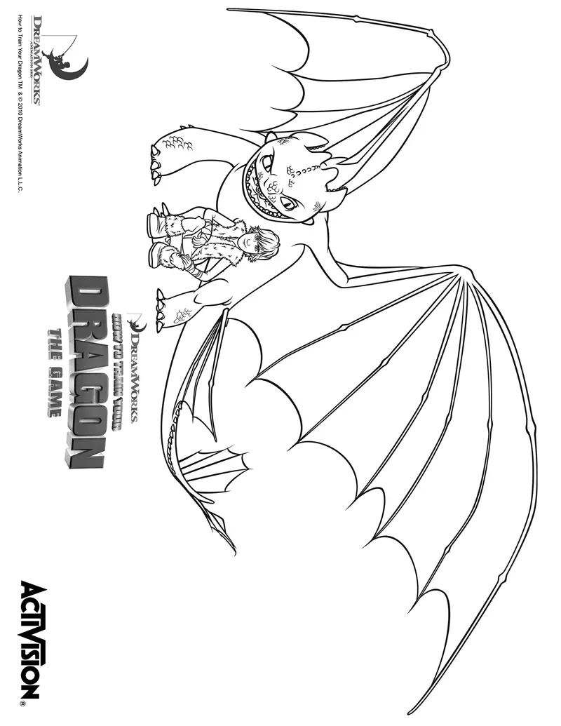 Download How to Train Your Dragon Hiccup and Fury Coloring Page ...