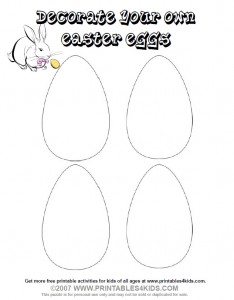 Color your own printable Easter Eggs