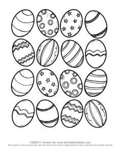 Printable Easter Egg Preschool Printable