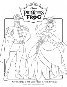 Princess and the Frog Movie Coloring Page