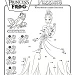 Princess Tiana Connect the Dots Coloring Page