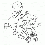 Caillou and Rosie coloring page