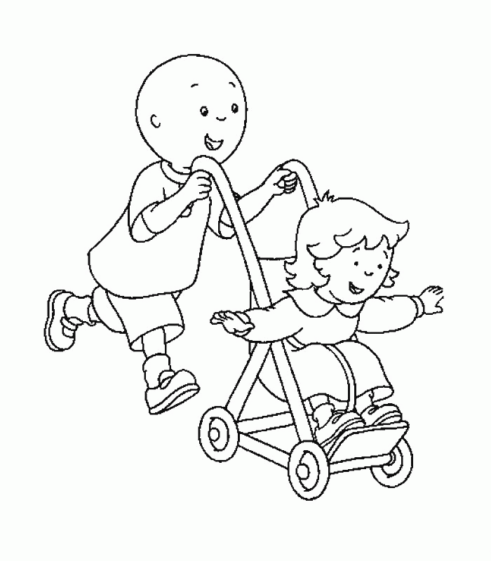 caillou rosie coloring pages