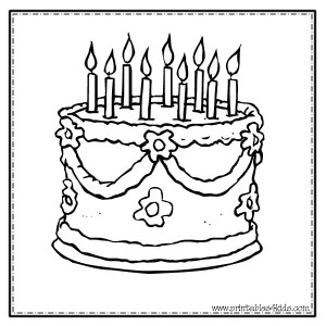 Fancy Cake Coloring Page