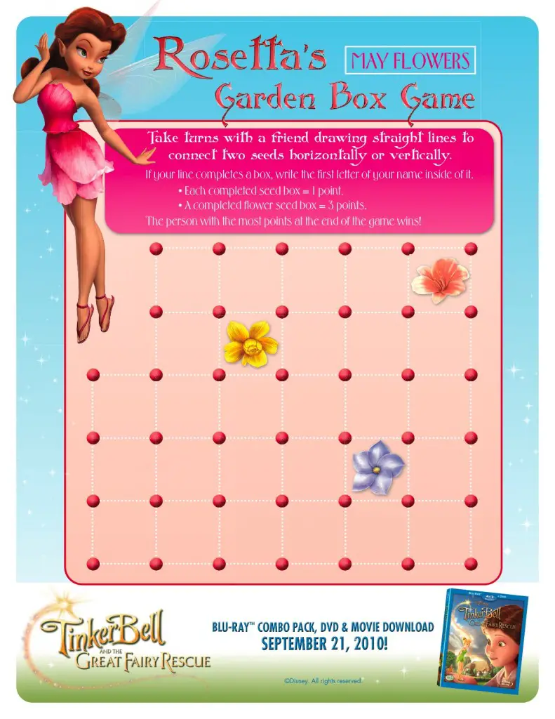 Tinker Bell and the Great Fairy Rescue Printable Game – Printables for