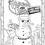 Phineas Ferb Very Perry Christmas Coloring Page