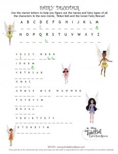 Tinker Bell and the Fairy Rescue Decoder Puzzle