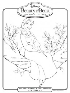 Beauty and the Beast Belle Coloring Page