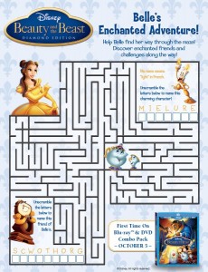 Beauty and the Beast Maze Activities