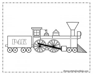 Train Coloring Page for boys