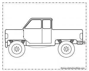 Truck coloring page for boys