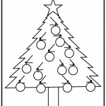 Simple Christmas Tree coloring page