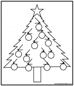 Simple Christmas Tree coloring page
