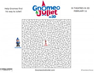 Free Gnomeo Juliet Movie Maze