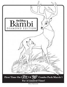 Bambi and Father Coloring Page