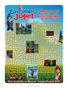 Gnomeo and Juliet Printable Maze