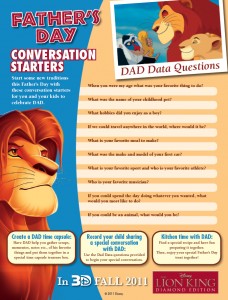 Lion King Father's Day Conversation Starters