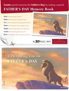 Lion King Father's Day Memory Book